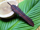 Feather Tribe Mahogany Wood Necklace