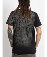 mens screen print tee with mushrooms men