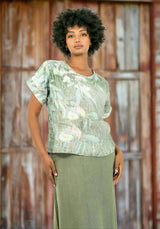 Harriet Jane Yellow Flowering Gum Linen Top Tantrika Australia