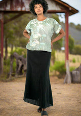 Harriet Jane Yellow Flowering Gum Linen Top Tantrika Australia