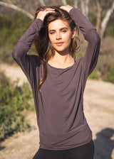 ladies hemp long sleeve hazel top by nomads hemp wear