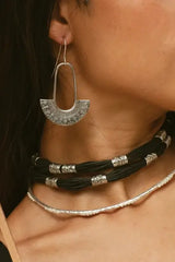 khani silver brass earrings