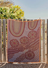 Our Journey Home Indiginous Art Throw Rug Recycled Cotton Tantrika Australia Sustainable Fashion