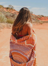 Our Mothers Country Indiginous Art Throw Rug Recycled Cotton Tantrika Australia Sustainable Fashion