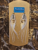 Syliva Feather Leather Earings Tantrika Australia