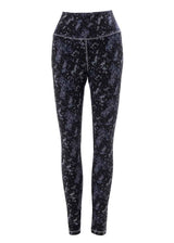 ladies bamboo leggings with acid wash print by nomads hemp wear