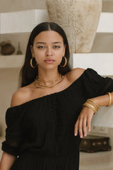 indra brass hoops by nakila collective