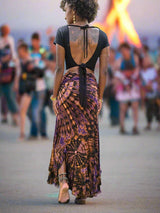 lala ruffle skirt back view with expressa top