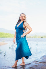 ladies dress with tie back