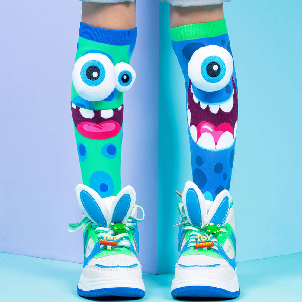 silly eyed monster socks