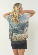 harriet jane linen top one size stormy sky sunrise Tantrika Australia