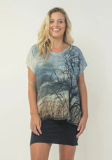 harriet jane linen top one size stormy sky sunrise Tantrika Australia