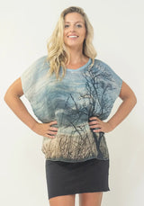 harriet jane linen top one size stormy sky sunrise