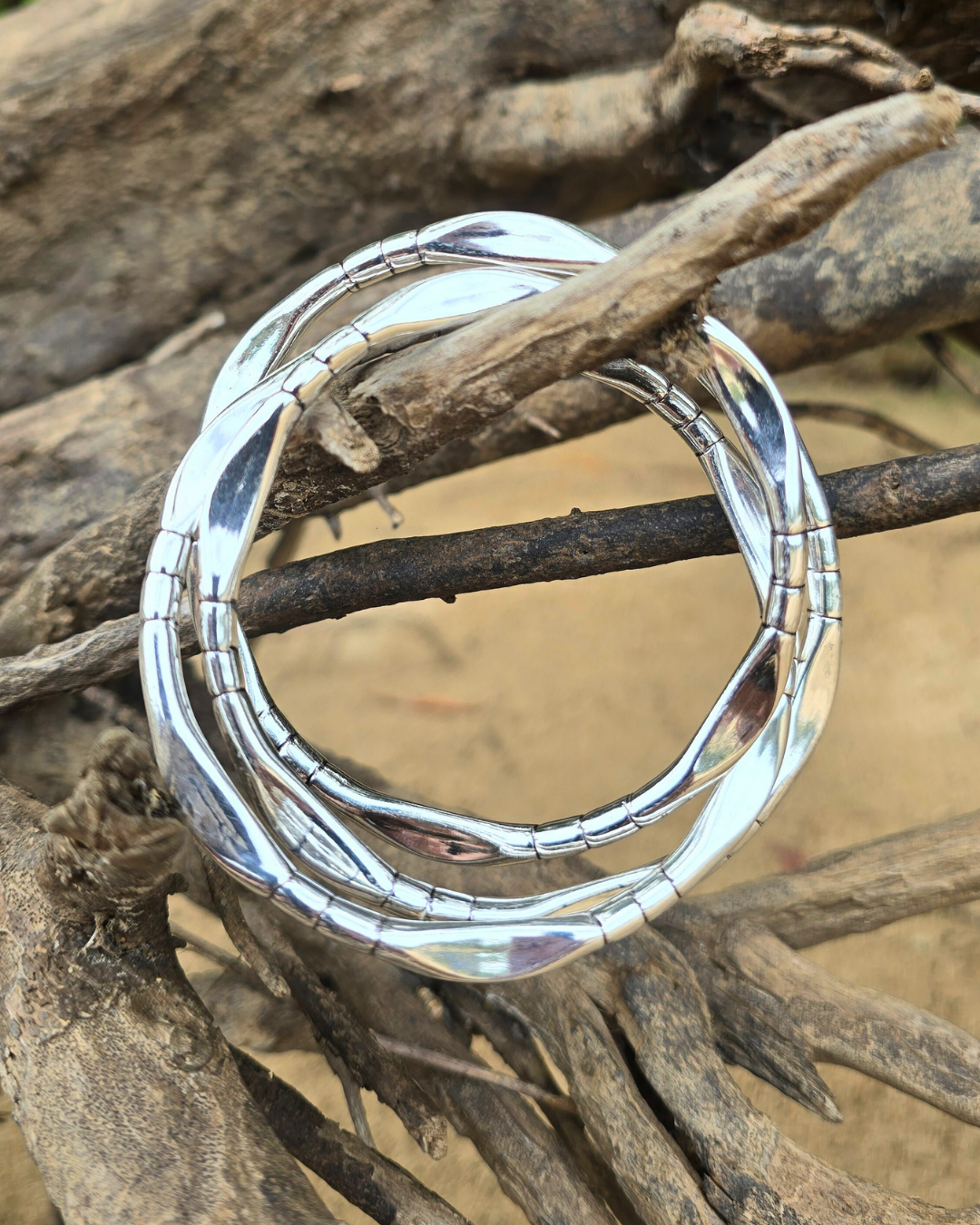 trinity silver connect bracelets