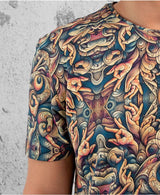 mens mudra festival cotton tshirt close up view