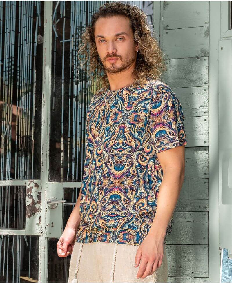 mens mudra festival cotton tshirt