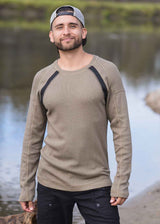 xander cotton/bamboo waffle mens long sleeve