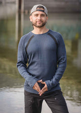 xander cotton/bamboo waffle mens long sleeve