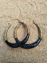 bonita horn earrings