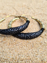 bonita horn earrings