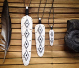 Chakana Buffalo Bone Feather Necklace Tantrika Australia