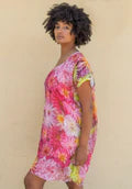 harriet jane linen kaftan dahlias