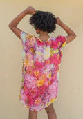 harriet jane linen kaftan dahlias