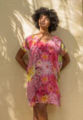 harriet jane linen kaftan dahlias