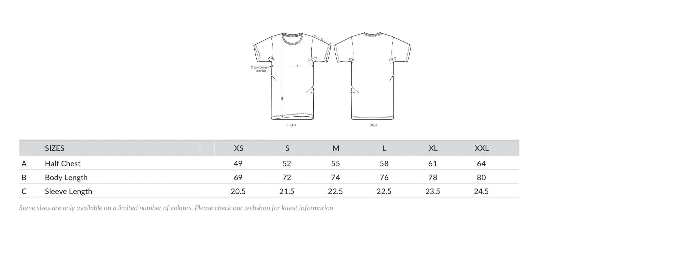 izwoz sol renewal tshirt size chart