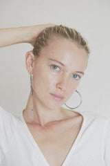 Nakila Collective Earrings Raja bangle hoops in white brass, tantrika australia