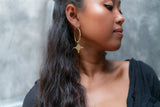 Nakila Collective Earrings Imani Hoop in Brass found at Tantrika Australia
