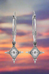 Nakila Collective Earrings Imani Hoop in White Brass found at Tantrika Australia