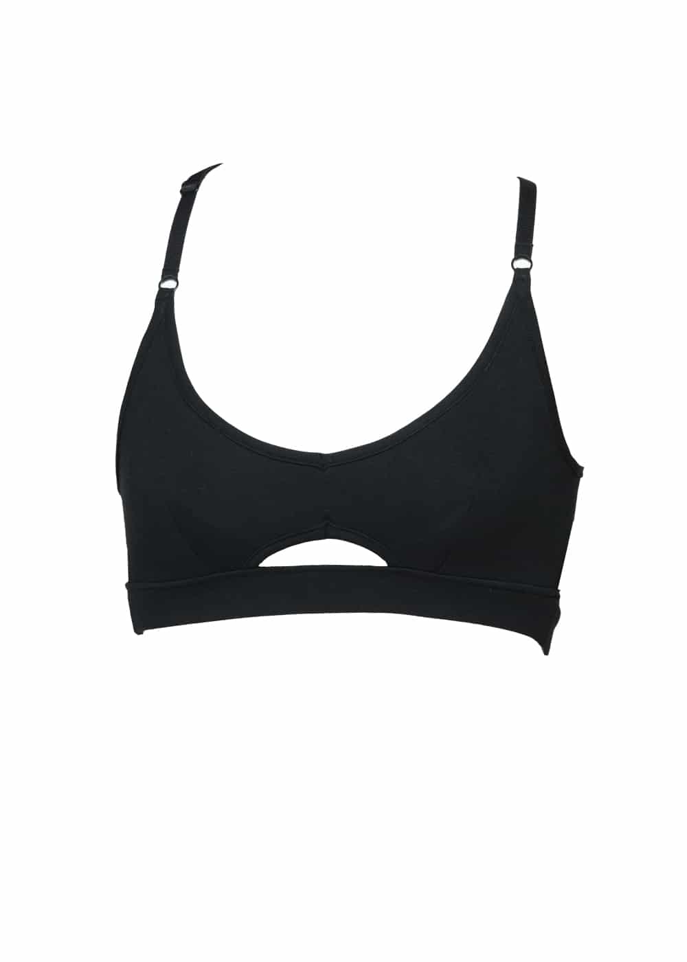 Nomads Hemp Wear Bamboo Temptress Bra Bralette in black, ecofriendly sustainable ethical fashion brand Tantrika Australia
