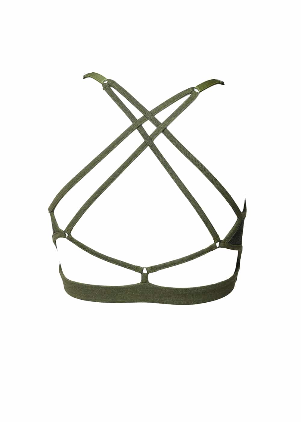 Nomads Hemp Wear Bamboo Temptress Bra Bralette in green python print, ecofriendly sustainable ethical fashion brand Tantrika Australia