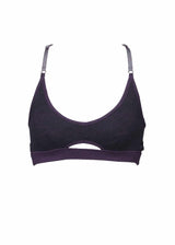 Nomads Hemp Wear Bamboo Temptress Bra Bralette in purple python print, ecofriendly sustainable ethical fashion brand Tantrika Australia