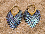 paua shell shield earrings 
