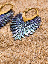 paua shell shield earrings 