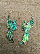 phoenix rising paua shell earrings 