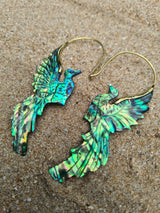 phoenix rising paua shell earrings 