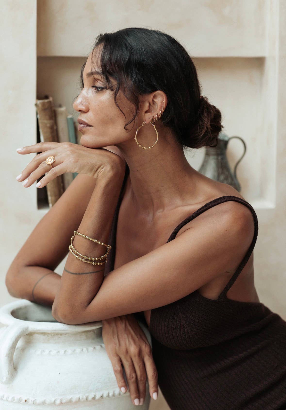 Ruhani Hoops - Brass 