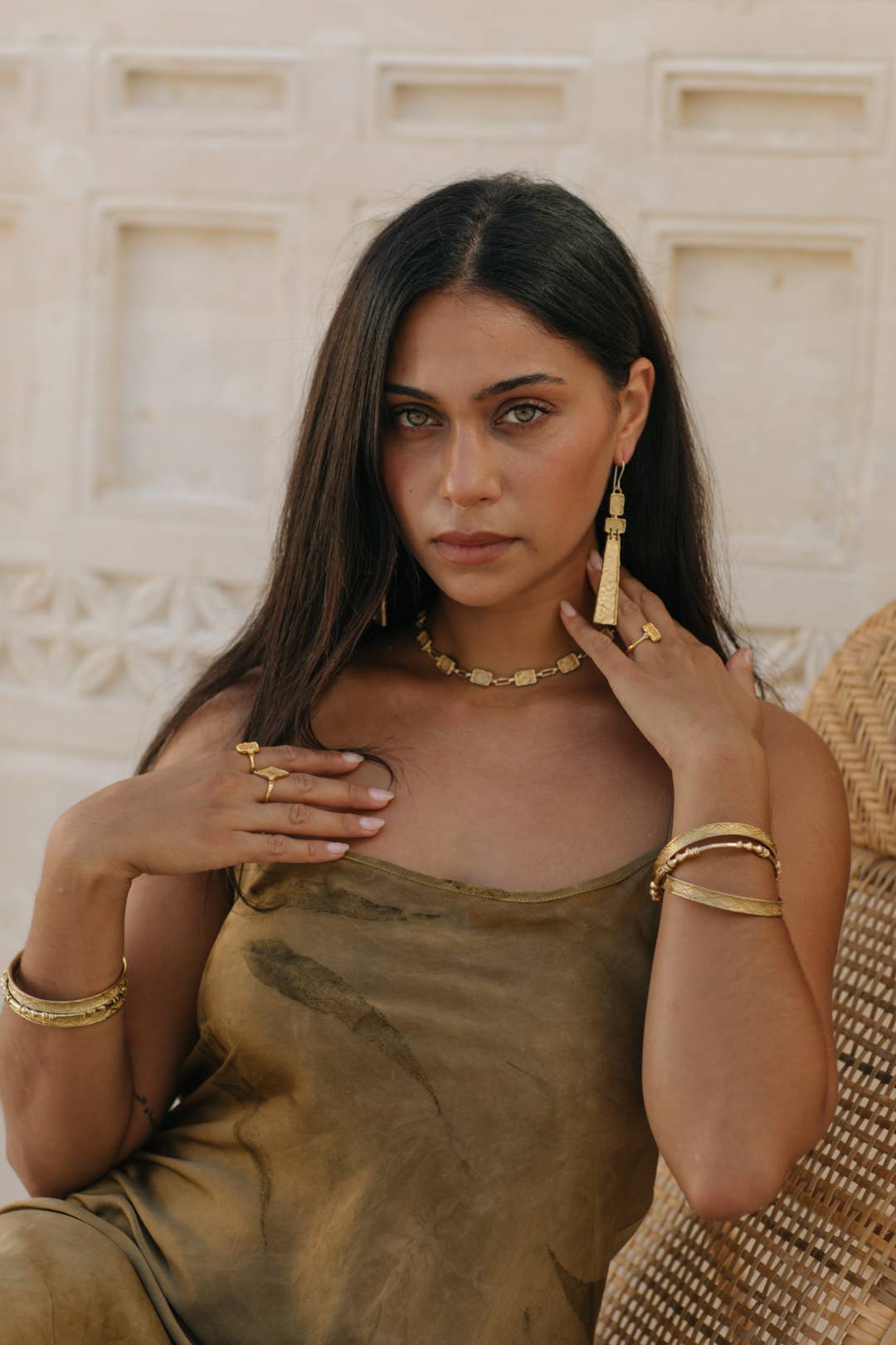 Ayana Earrings - Brass 