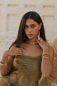 Ayana Earrings - Brass 