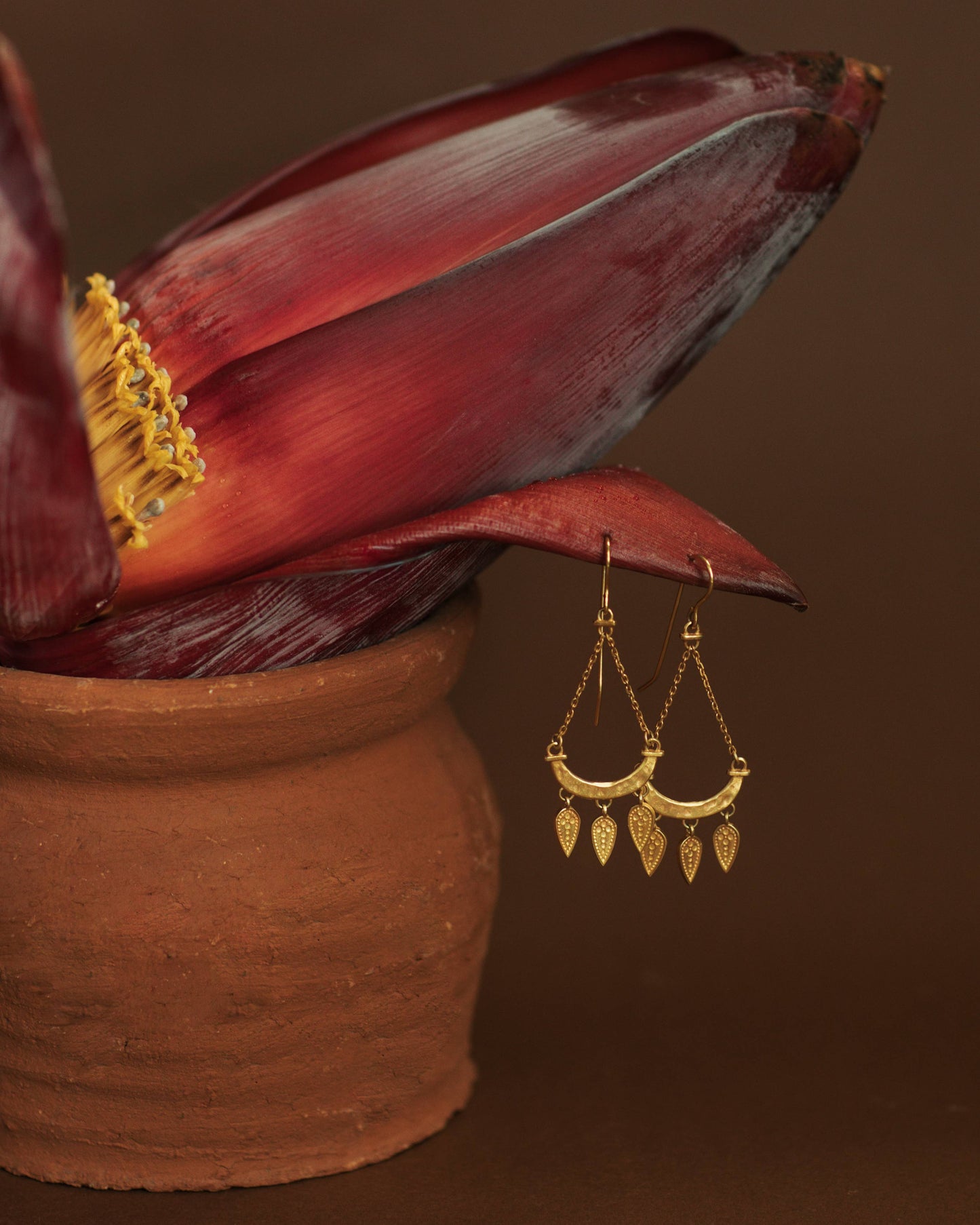 Dailia Earrings - 22k Gold plated 
