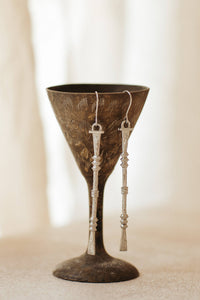 Nia Earrings - White Brass 