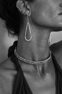 Zuri earrings - White brass 