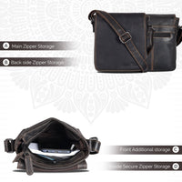 Luna Leather Shoulder Bag - Dk Brown