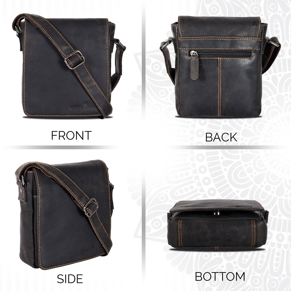 Luna Leather Shoulder Bag - Dk Brown