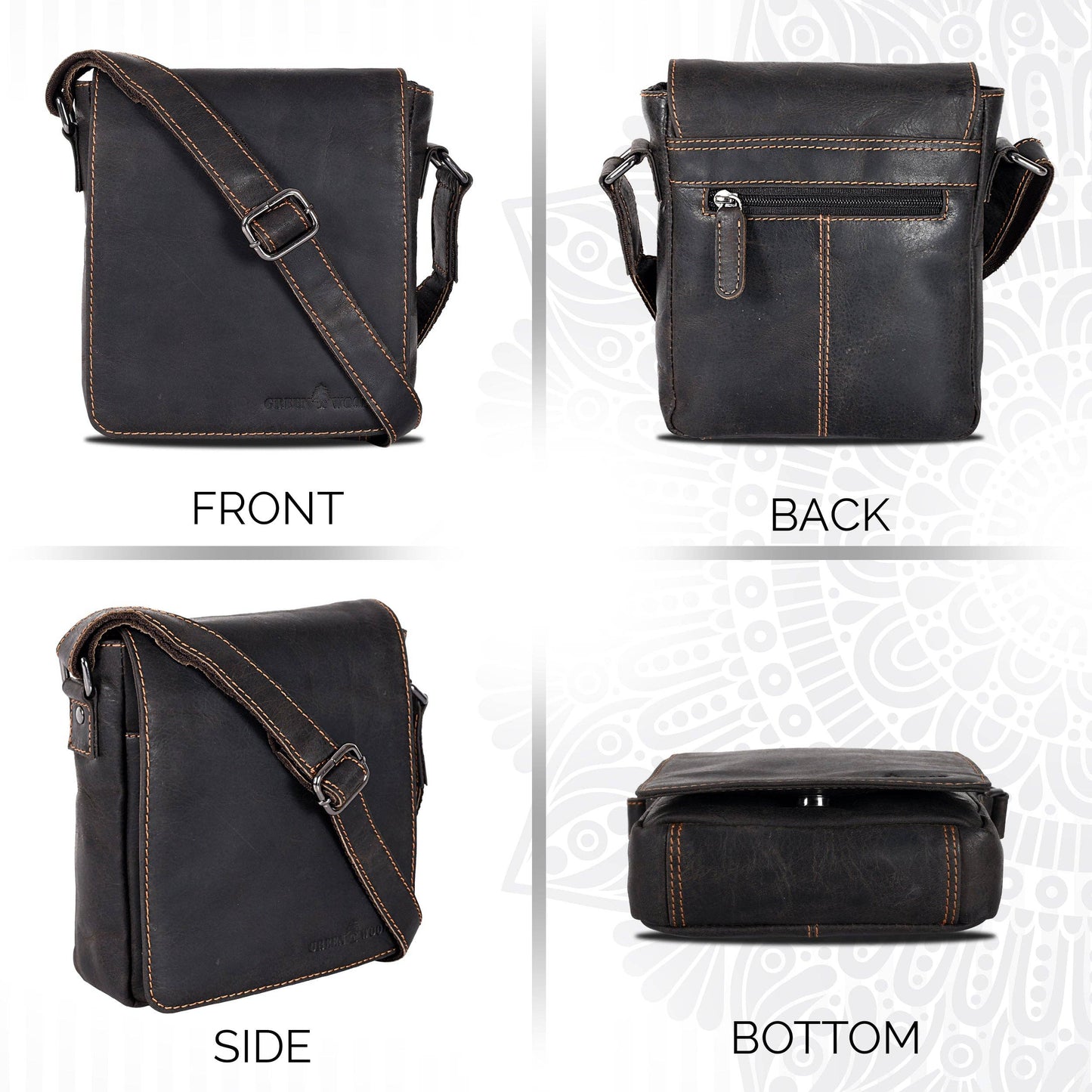 Luna Leather Shoulder Bag - Dk Brown