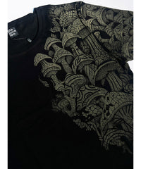 mens screen print tee with mushrooms men