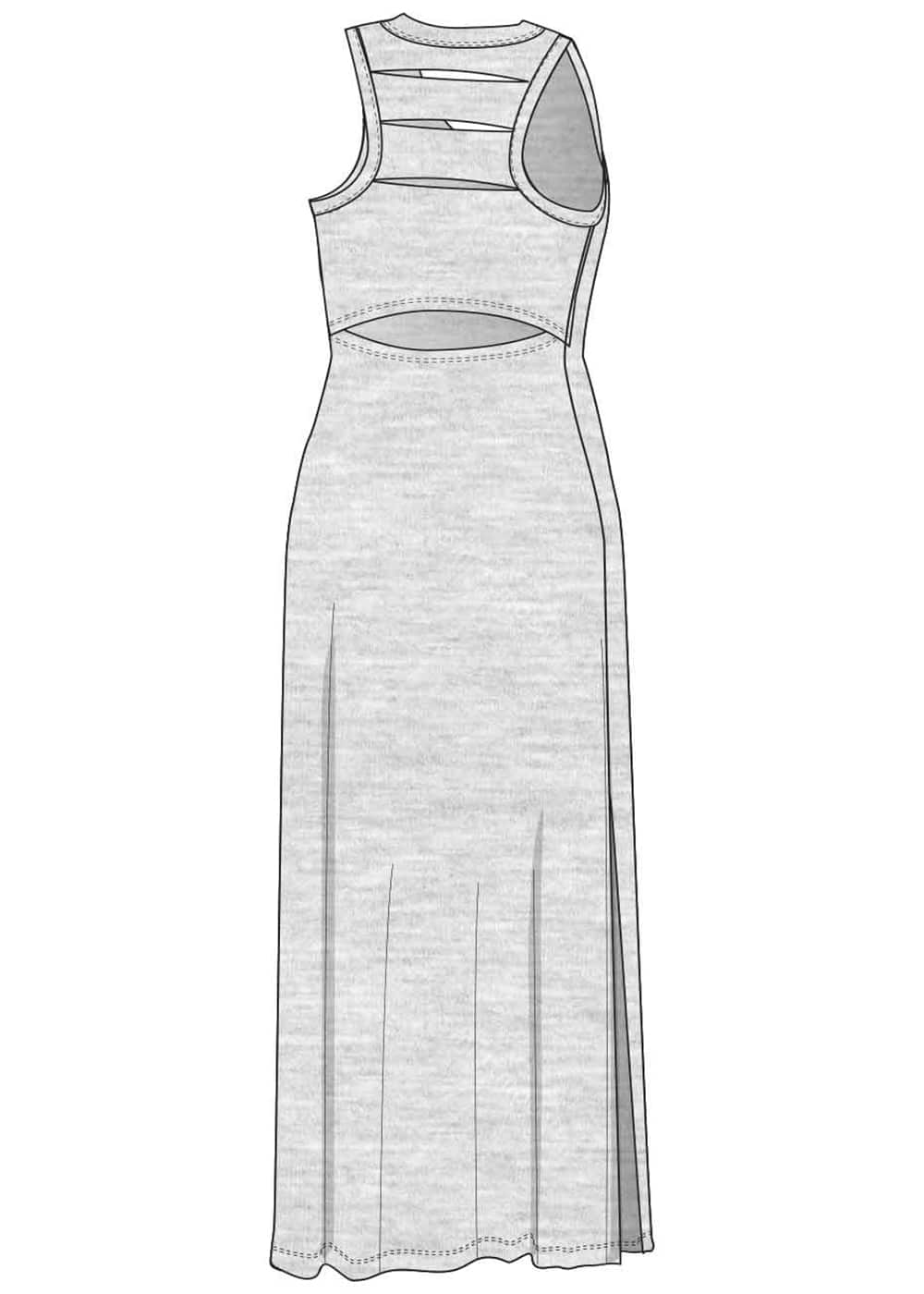 ELEKTRA LONG BAMBOO DRESS VECTOR
